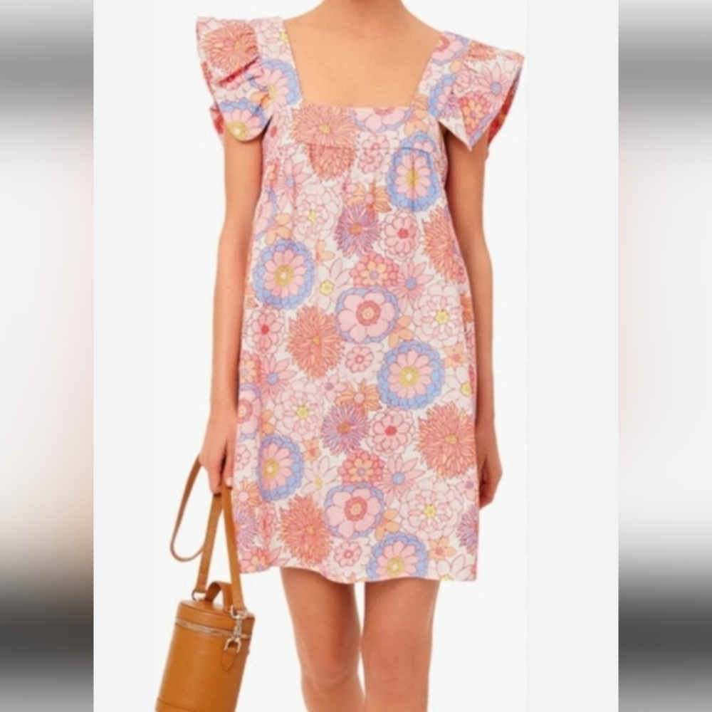 Floral Sleeveless Tuckernuck Ruffle Straps Dress